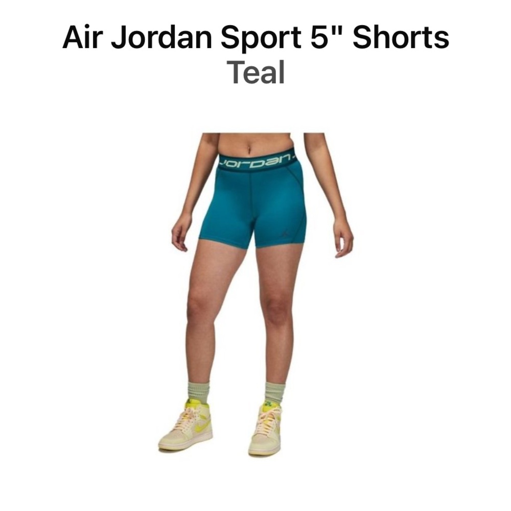 Air Jordan Nike Women 5” Shorts in Teal Size M Brand New with tags Viral NEW